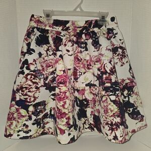 Express floral mini skirt